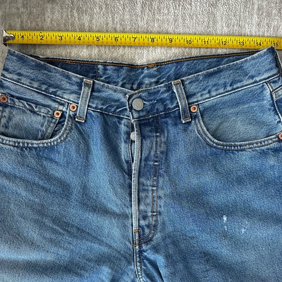 Remade Vintage Levi’s Long Denim Shorts - Picture 11 of 13